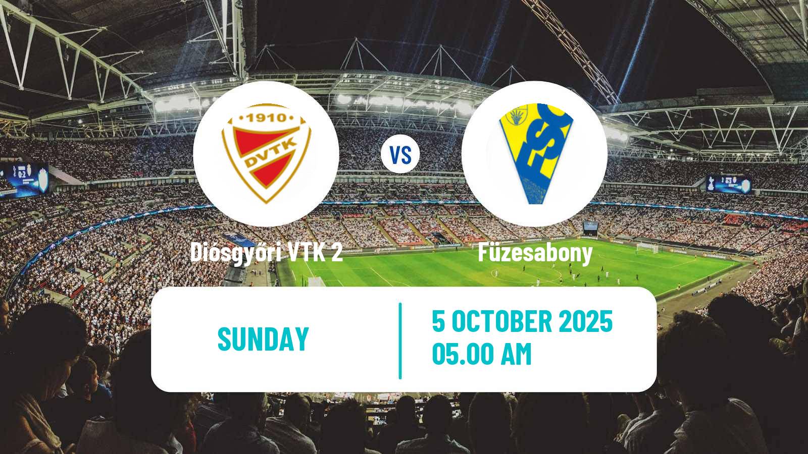 Soccer Hungarian NB III Northeast Diósgyőri VTK 2 - Füzesabony