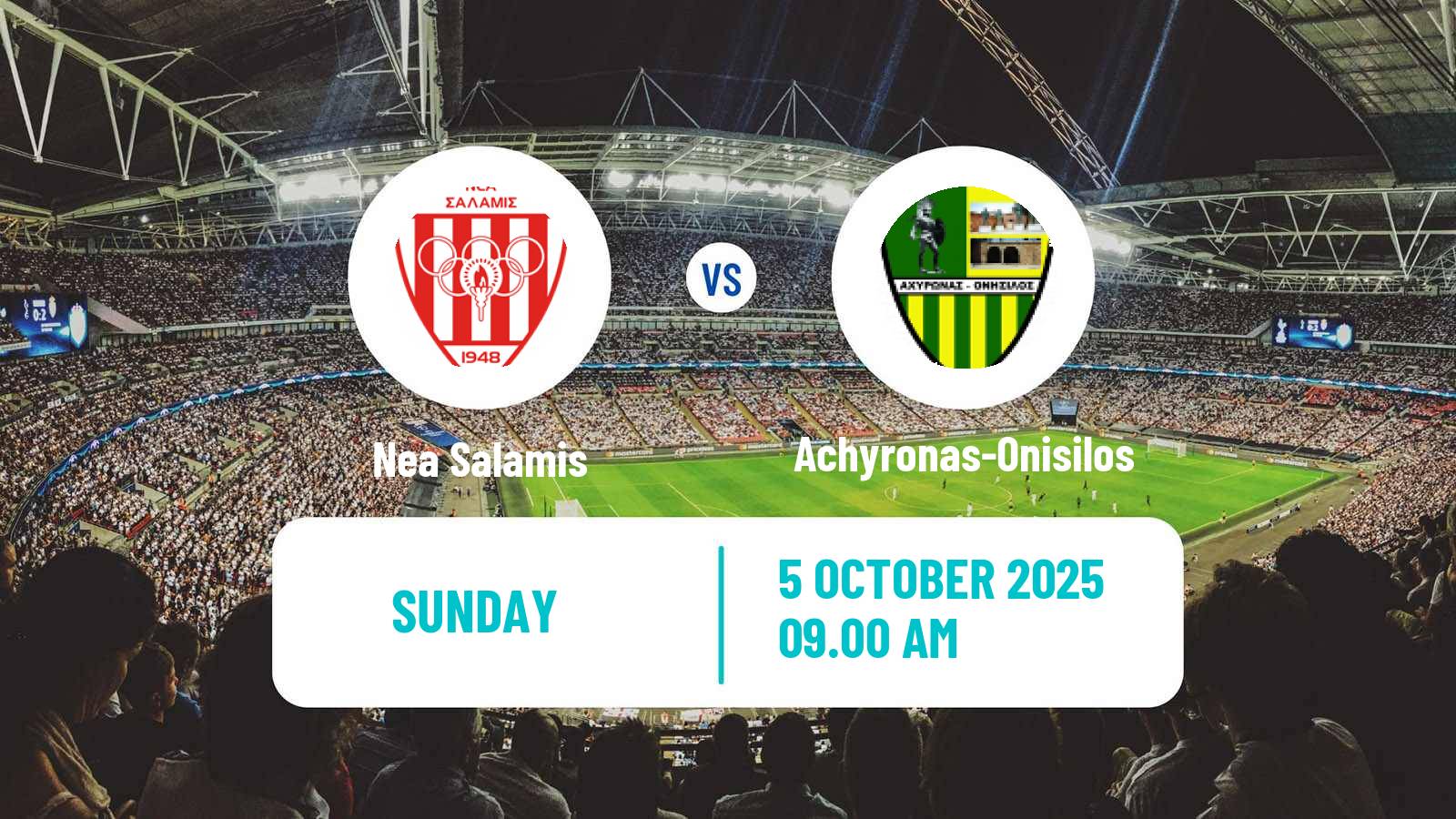 Soccer Cypriot Division 2 Nea Salamis - Achyronas-Onisilos
