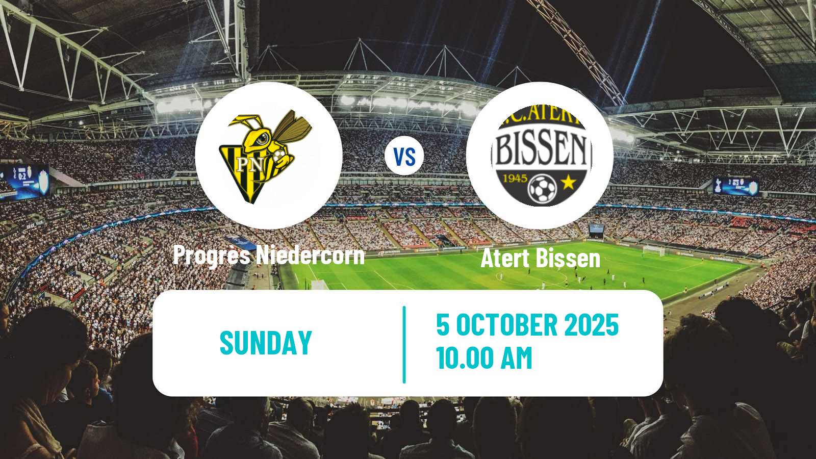Soccer Luxembourg National Division Progrès Niedercorn - Atert Bissen