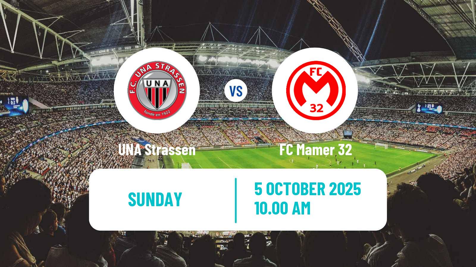 Soccer Luxembourg National Division UNA Strassen - Mamer