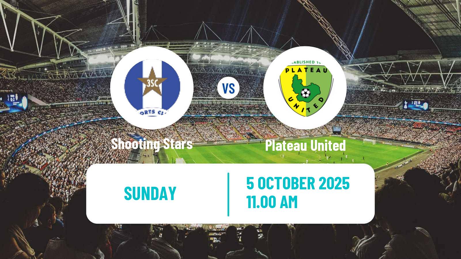 Soccer Nigerian Premier League Shooting Stars - Plateau United