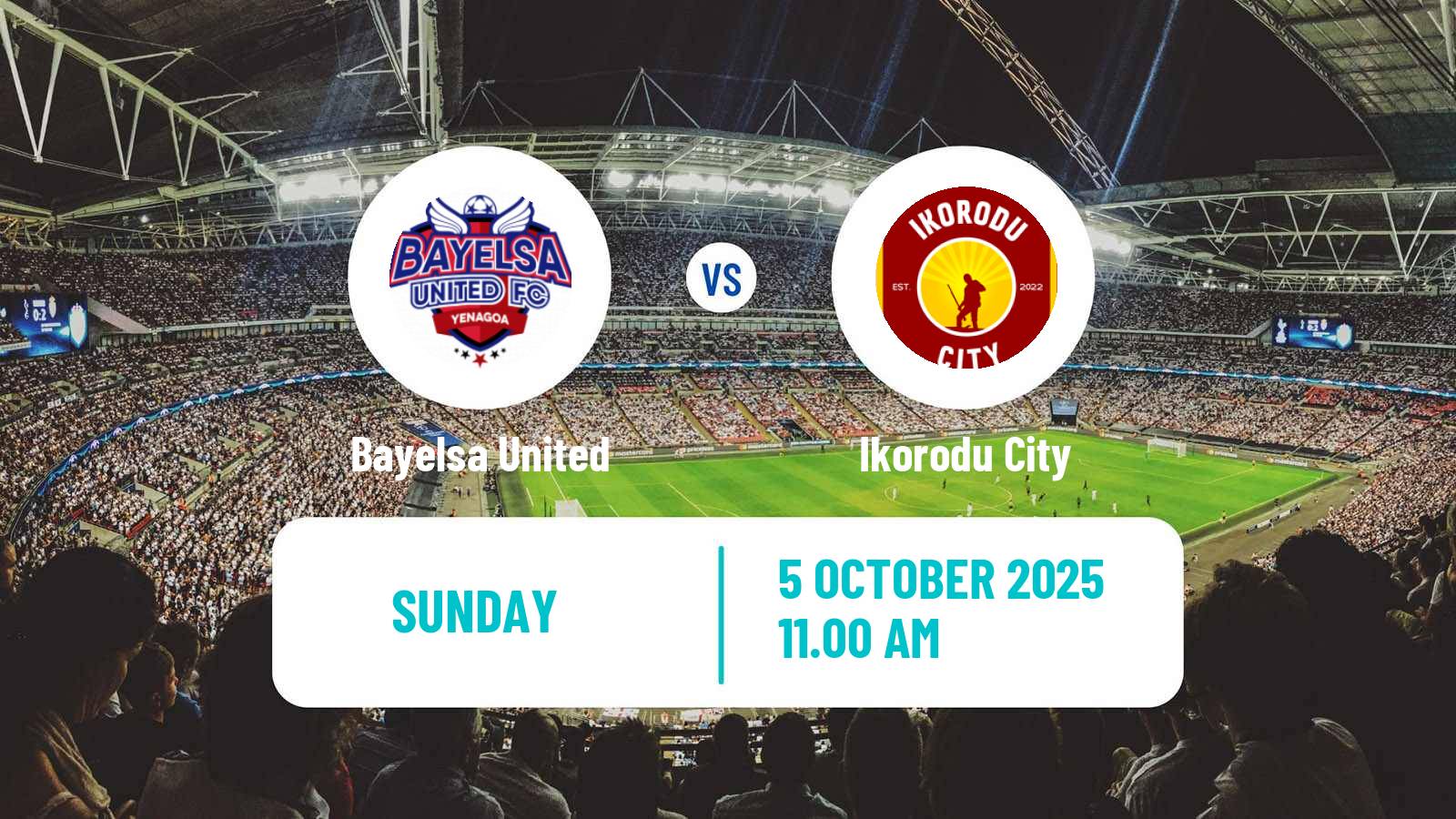 Soccer Nigerian Premier League Bayelsa United - Ikorodu City