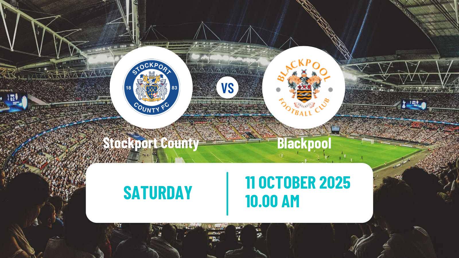 Soccer English League One Stockport County - Blackpool