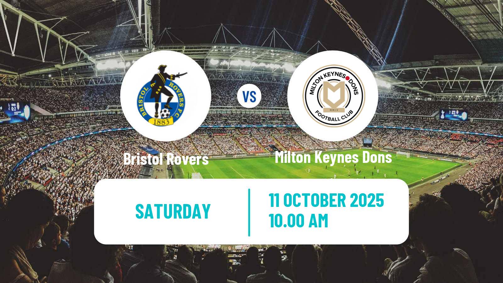 Soccer English League Two Bristol Rovers - Milton Keynes Dons