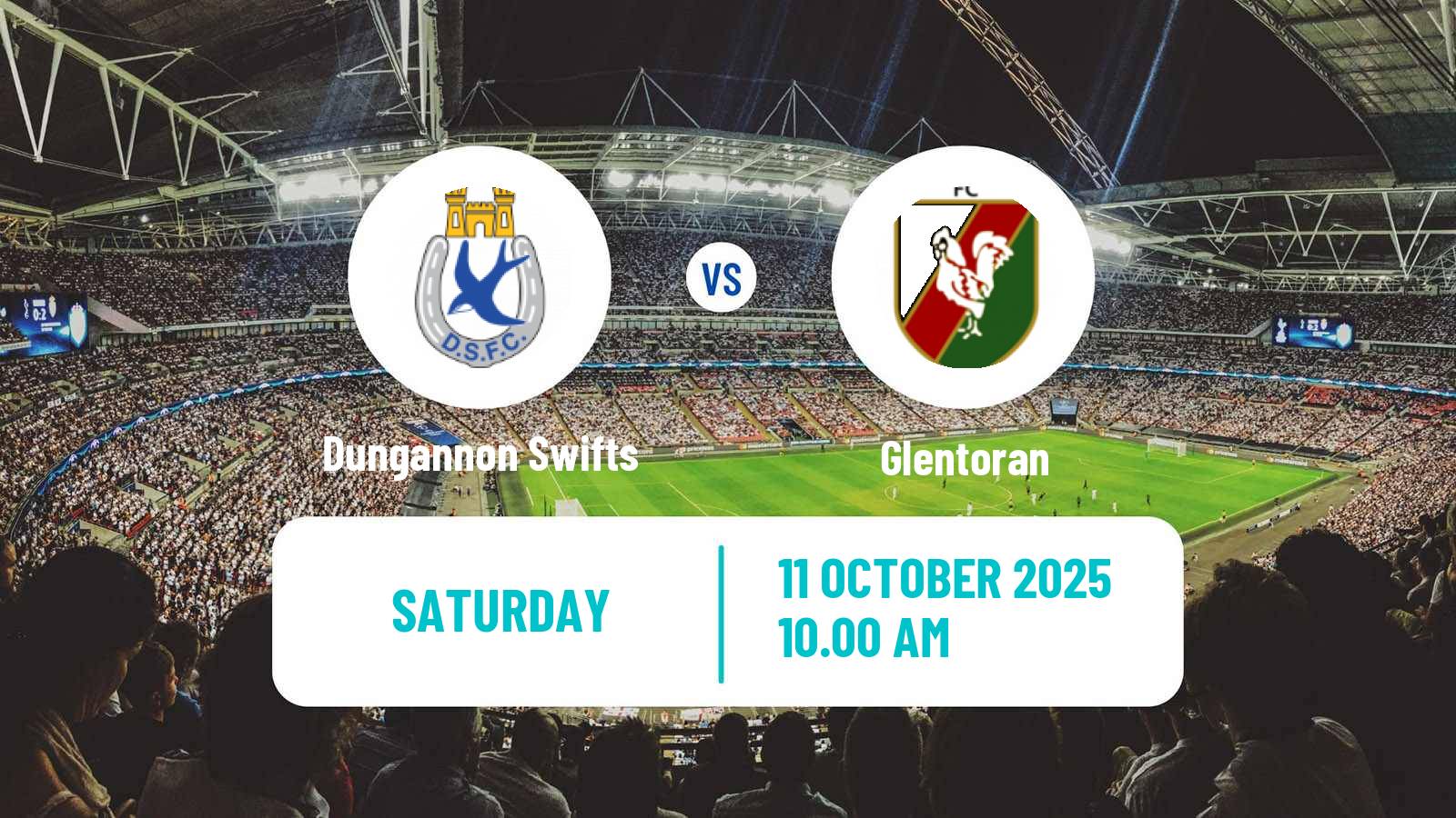Soccer Northern Irish Premiership Dungannon Swifts - Glentoran