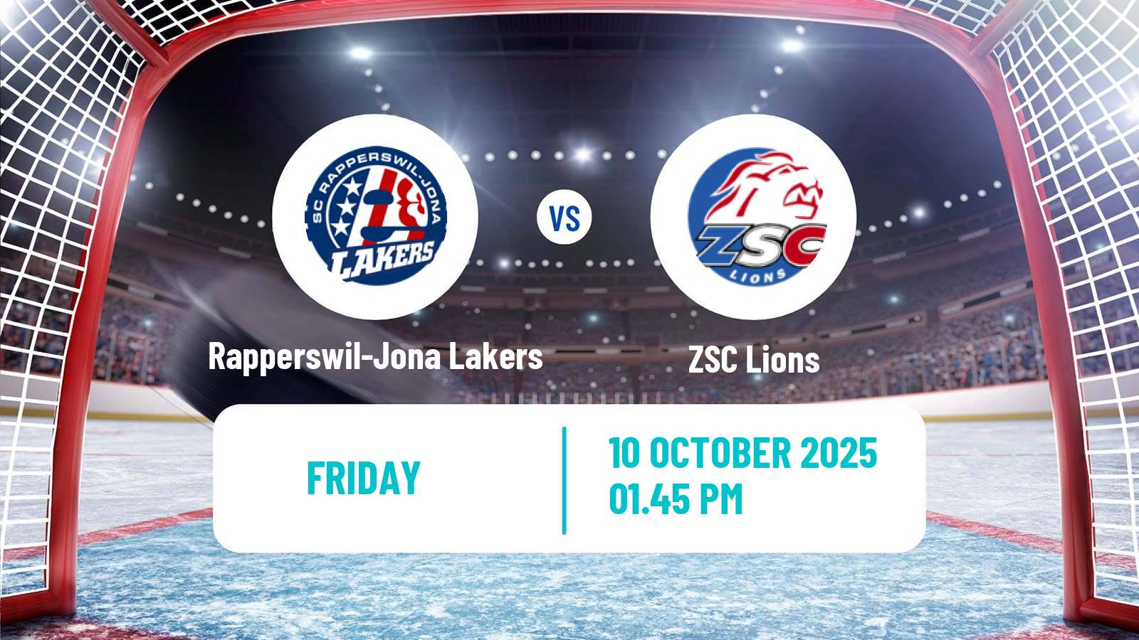 Hockey Swiss National League Hockey Rapperswil-Jona Lakers - ZSC Lions