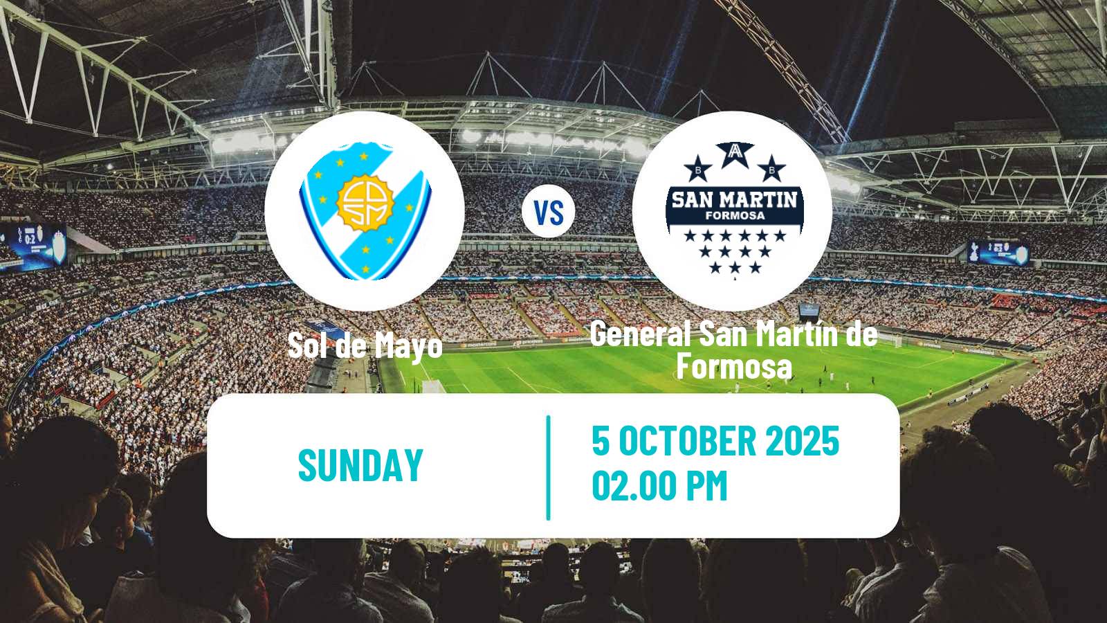 Soccer Argentinian Torneo Federal Sol de Mayo - General San Martín de Formosa