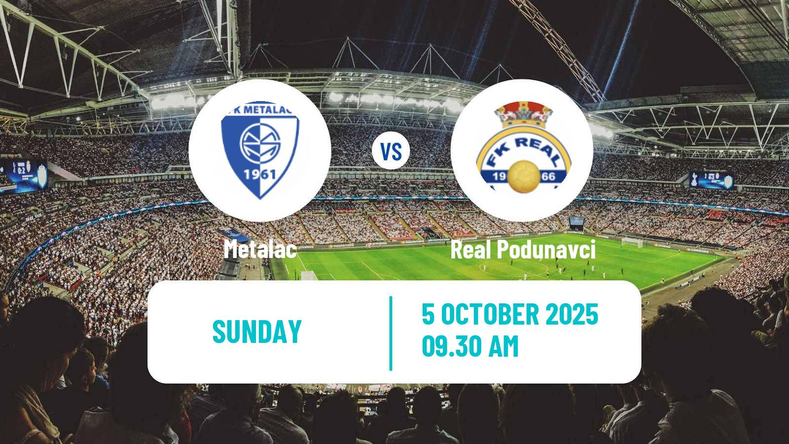 Soccer Serbian Srpska Liga - West Metalac - Real Podunavci