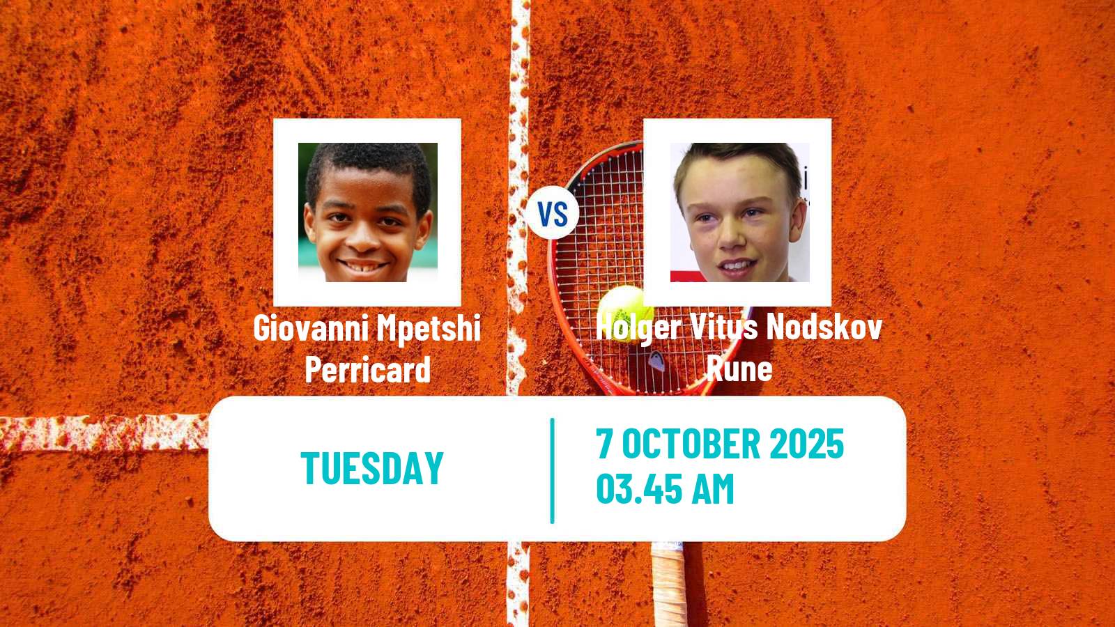 Tennis ATP Shanghai Giovanni Mpetshi Perricard - Holger Vitus Nodskov Rune