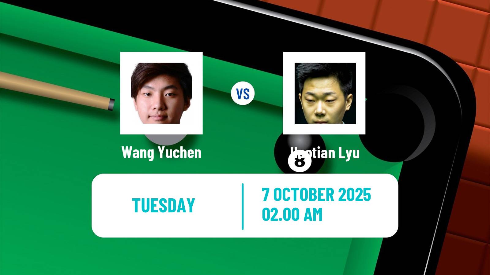 Snooker Grand Prix Wang Yuchen - Haotian Lyu