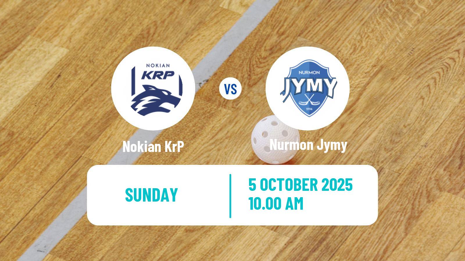 Floorball Finnish F-Liiga Nokian KrP - Nurmon Jymy