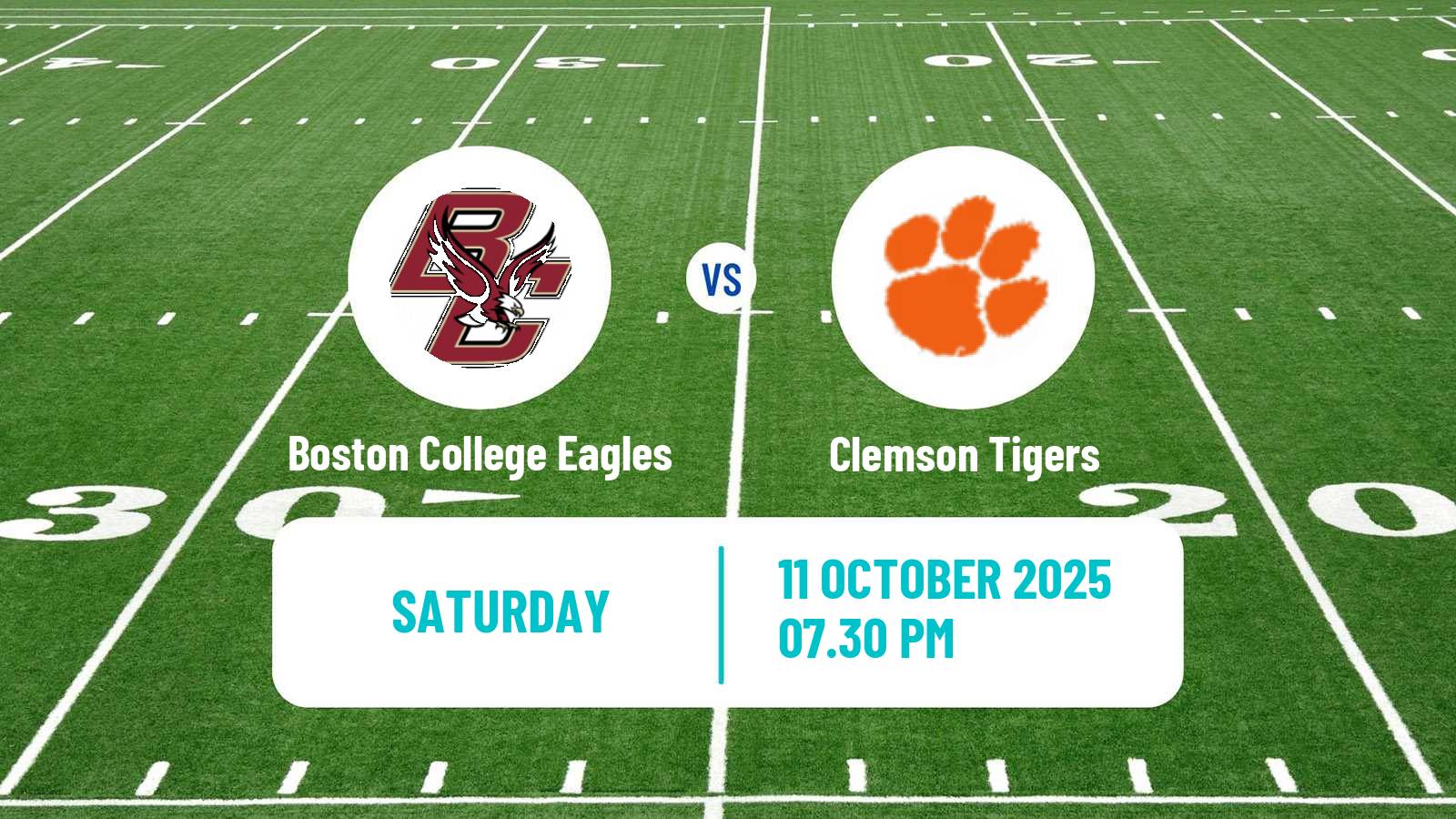 American football NCAA College Football Boston College Eagles - Clemson Tigers