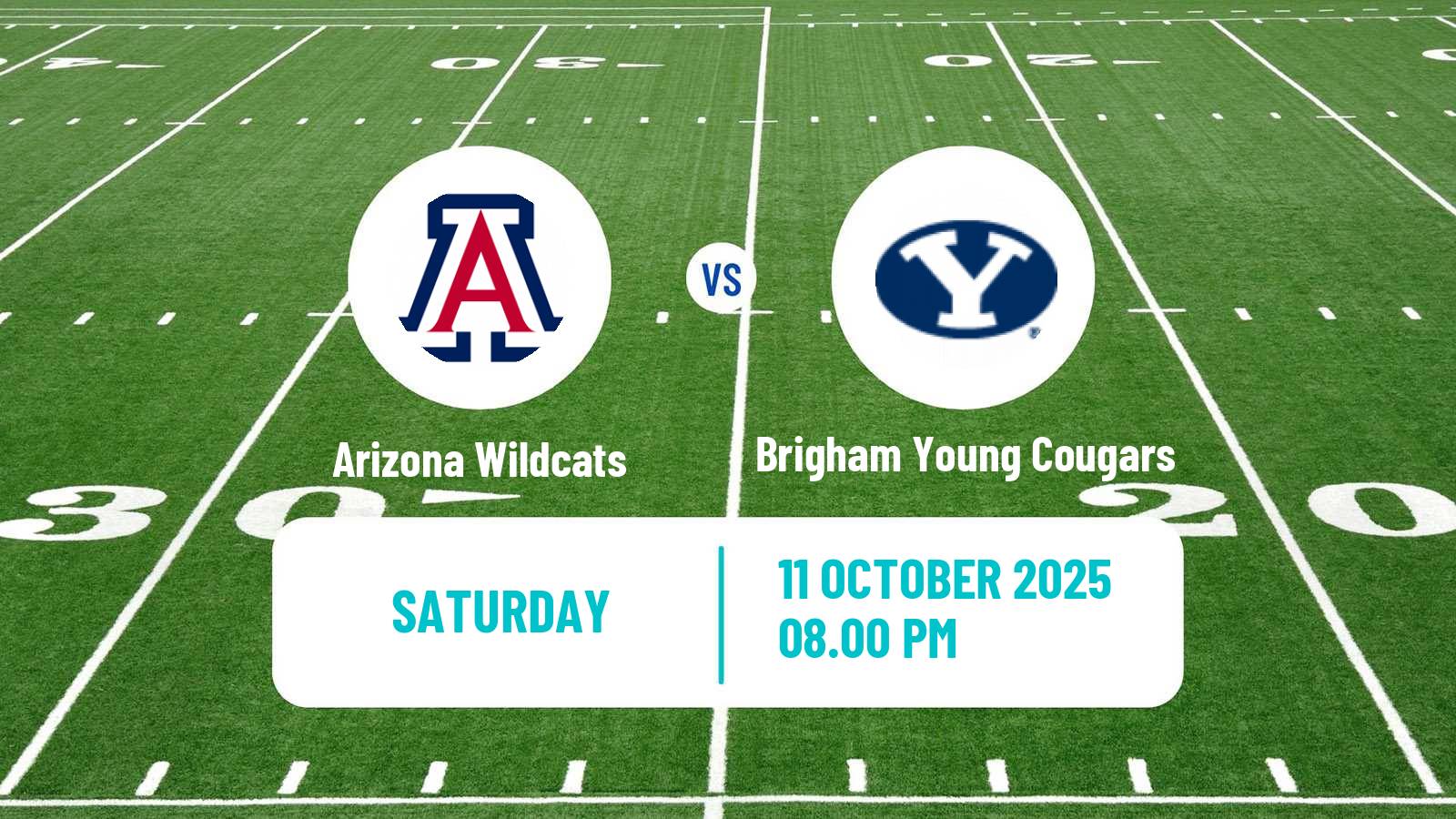 American football NCAA College Football Arizona Wildcats - Brigham Young Cougars