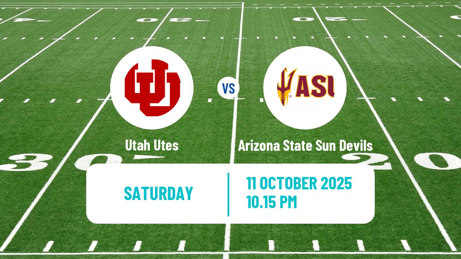 American football NCAA College Football Utah Utes - Arizona State Sun Devils
