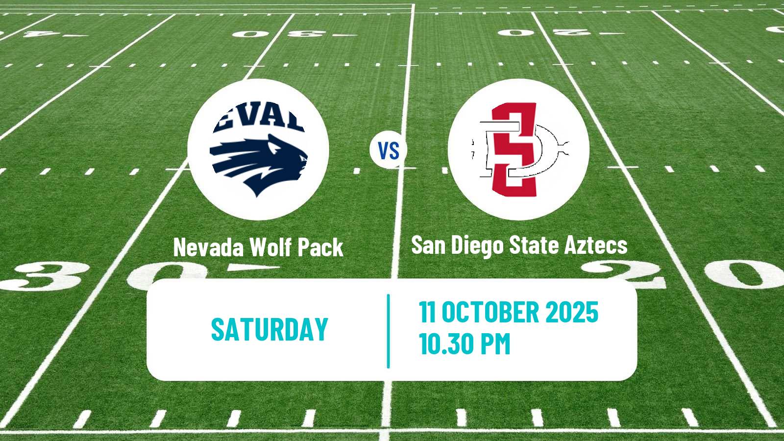 American football NCAA College Football Nevada Wolf Pack - San Diego State Aztecs