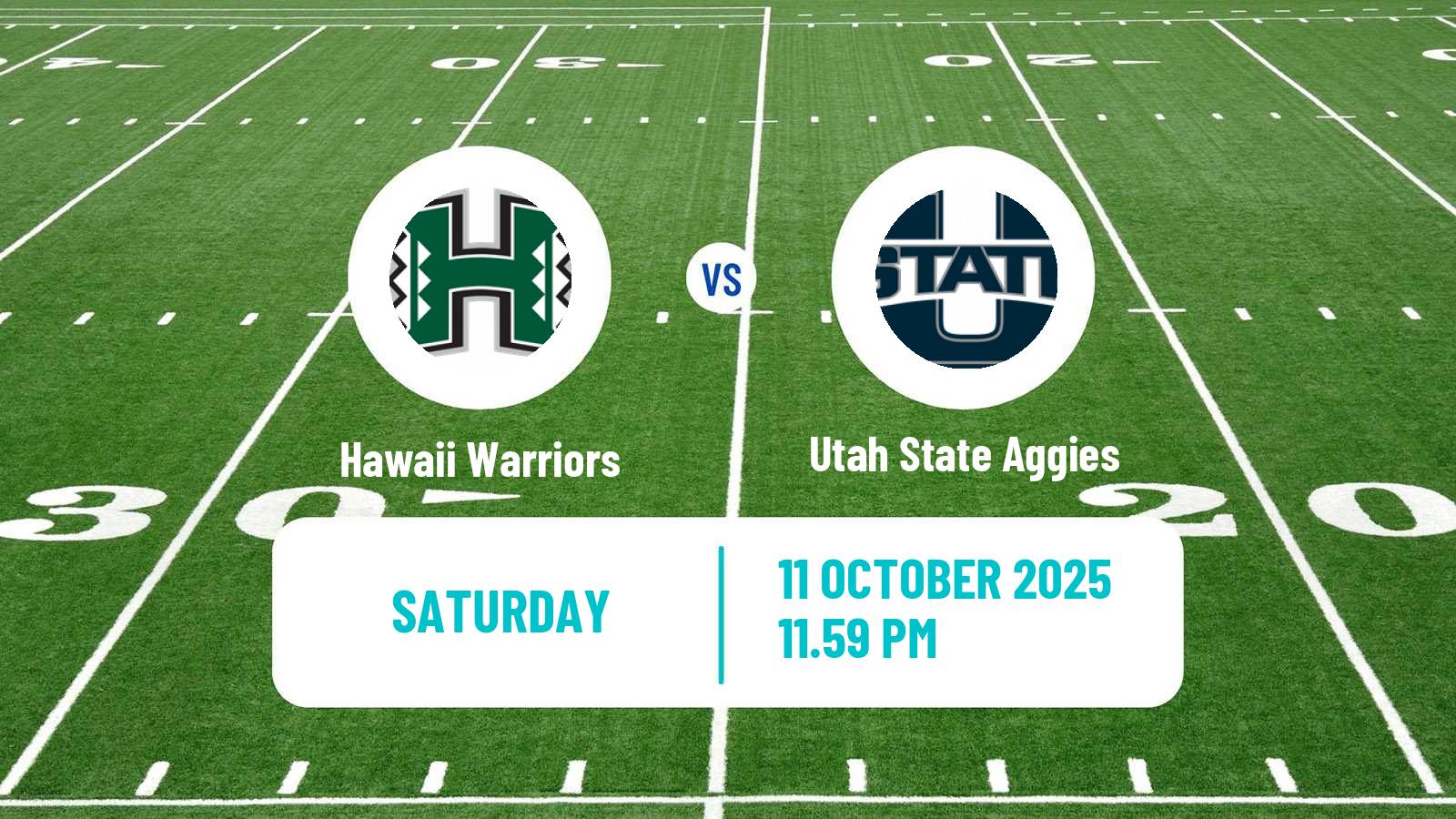 American football NCAA College Football Hawaii Warriors - Utah State Aggies
