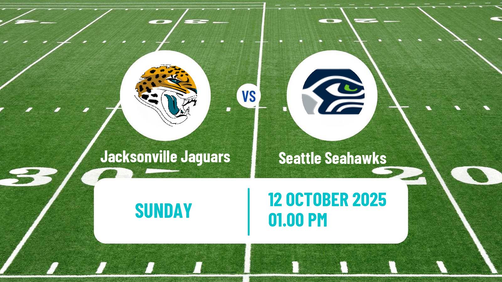 American football NFL Jacksonville Jaguars - Seattle Seahawks
