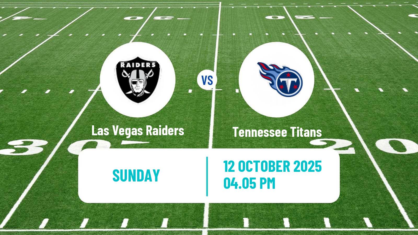 American football NFL Las Vegas Raiders - Tennessee Titans