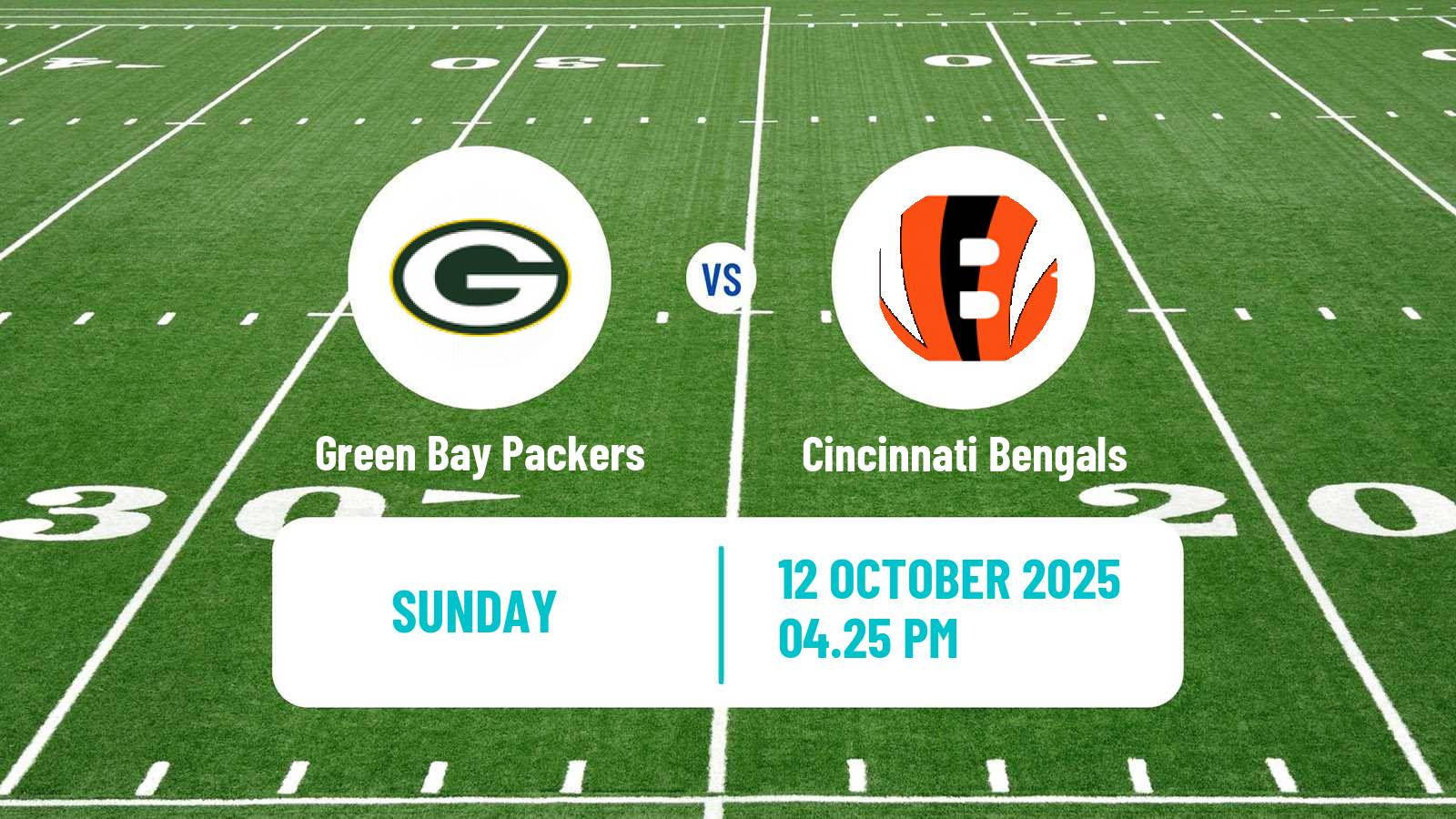 American football NFL Green Bay Packers - Cincinnati Bengals