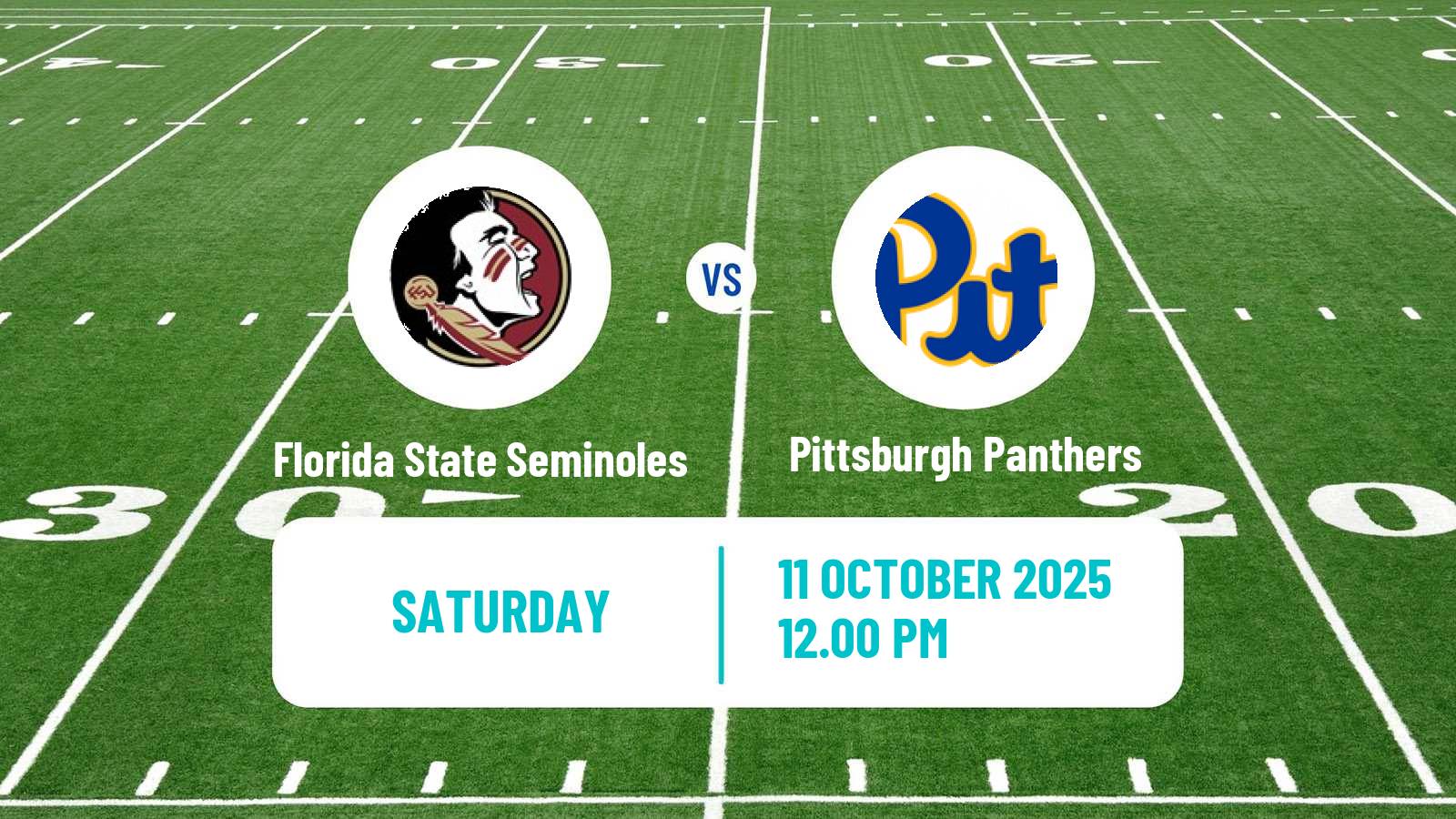 American football NCAA College Football Florida State Seminoles - Pittsburgh Panthers