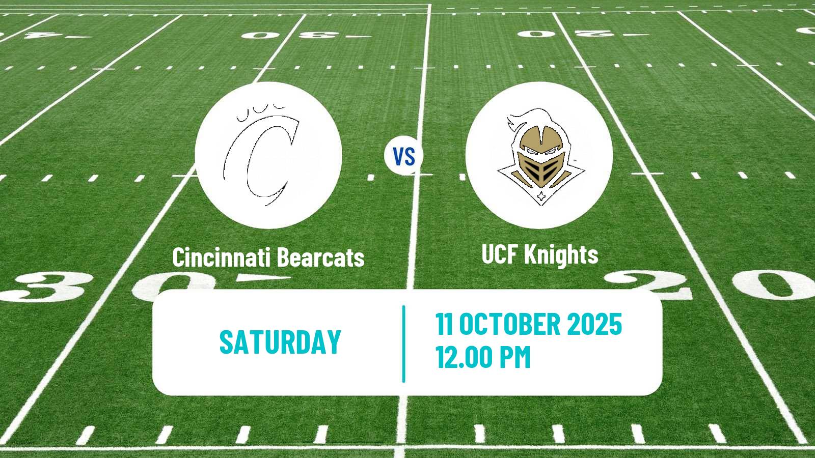 American football NCAA College Football Cincinnati Bearcats - UCF Knights