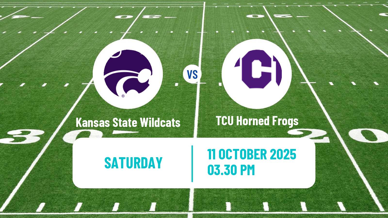 American football NCAA College Football Kansas State Wildcats - TCU Horned Frogs
