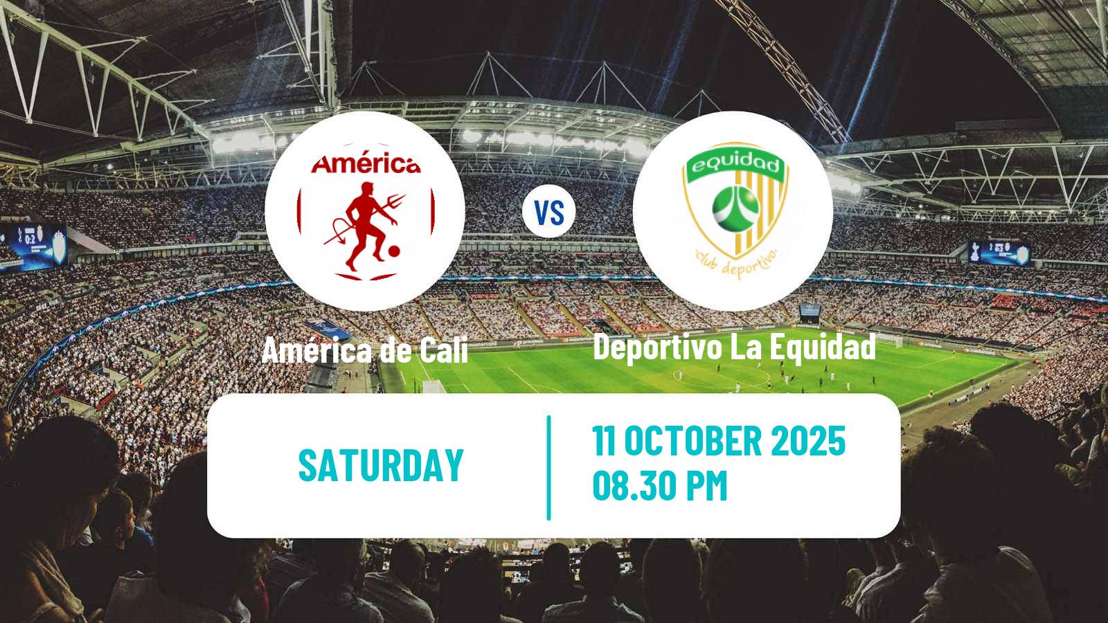 Soccer Colombian Primera A América de Cali - Deportivo La Equidad