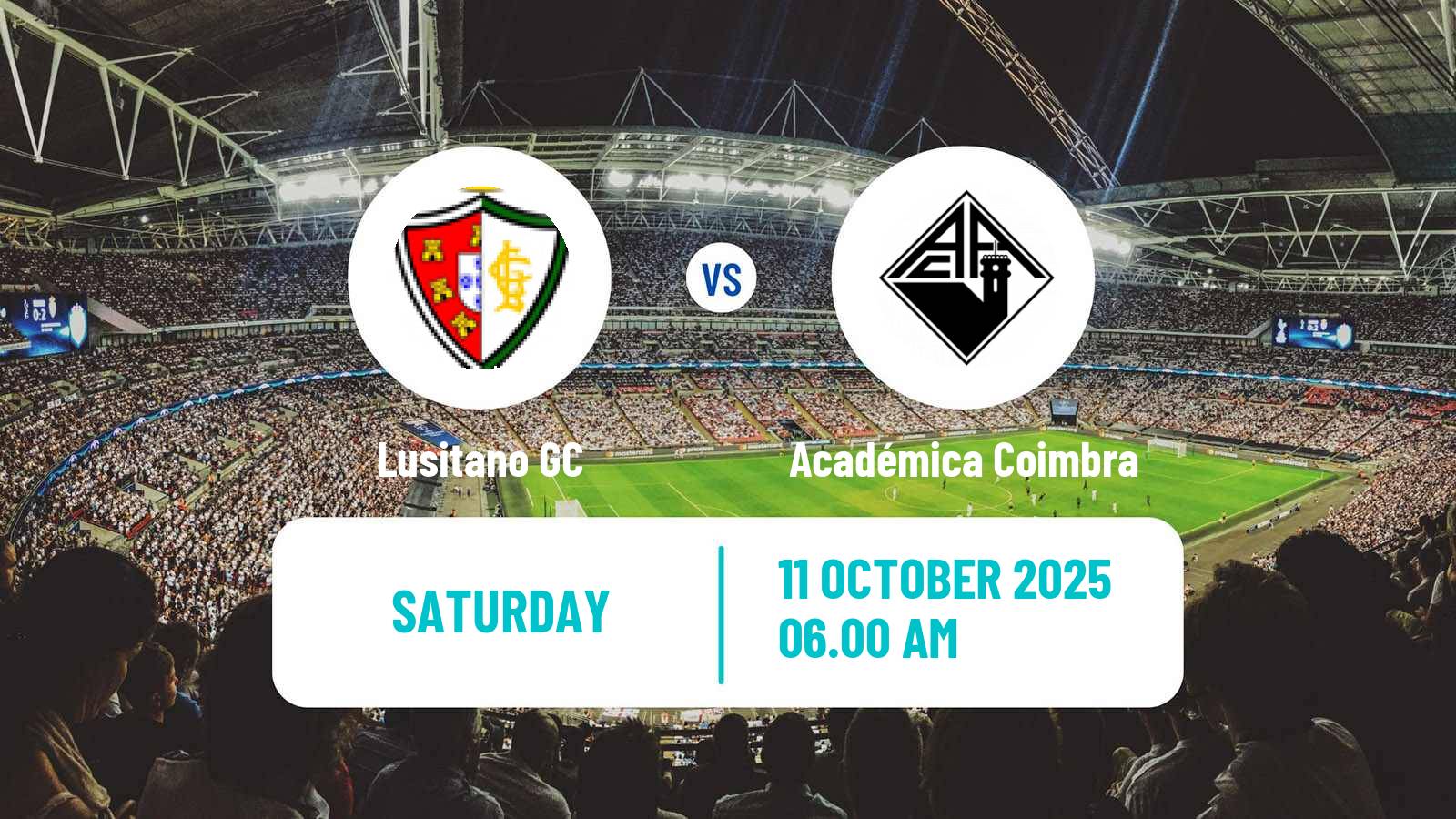 Soccer Portuguese Liga 3 Lusitano GC - Académica Coimbra