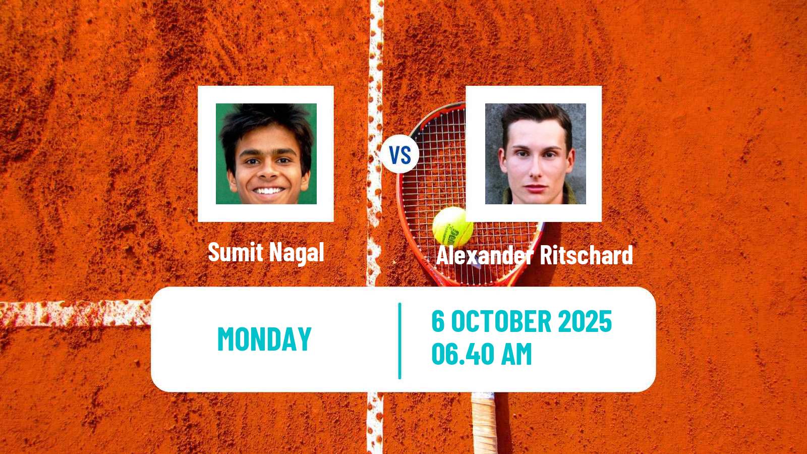 Tennis Valencia Challenger Men Sumit Nagal - Alexander Ritschard