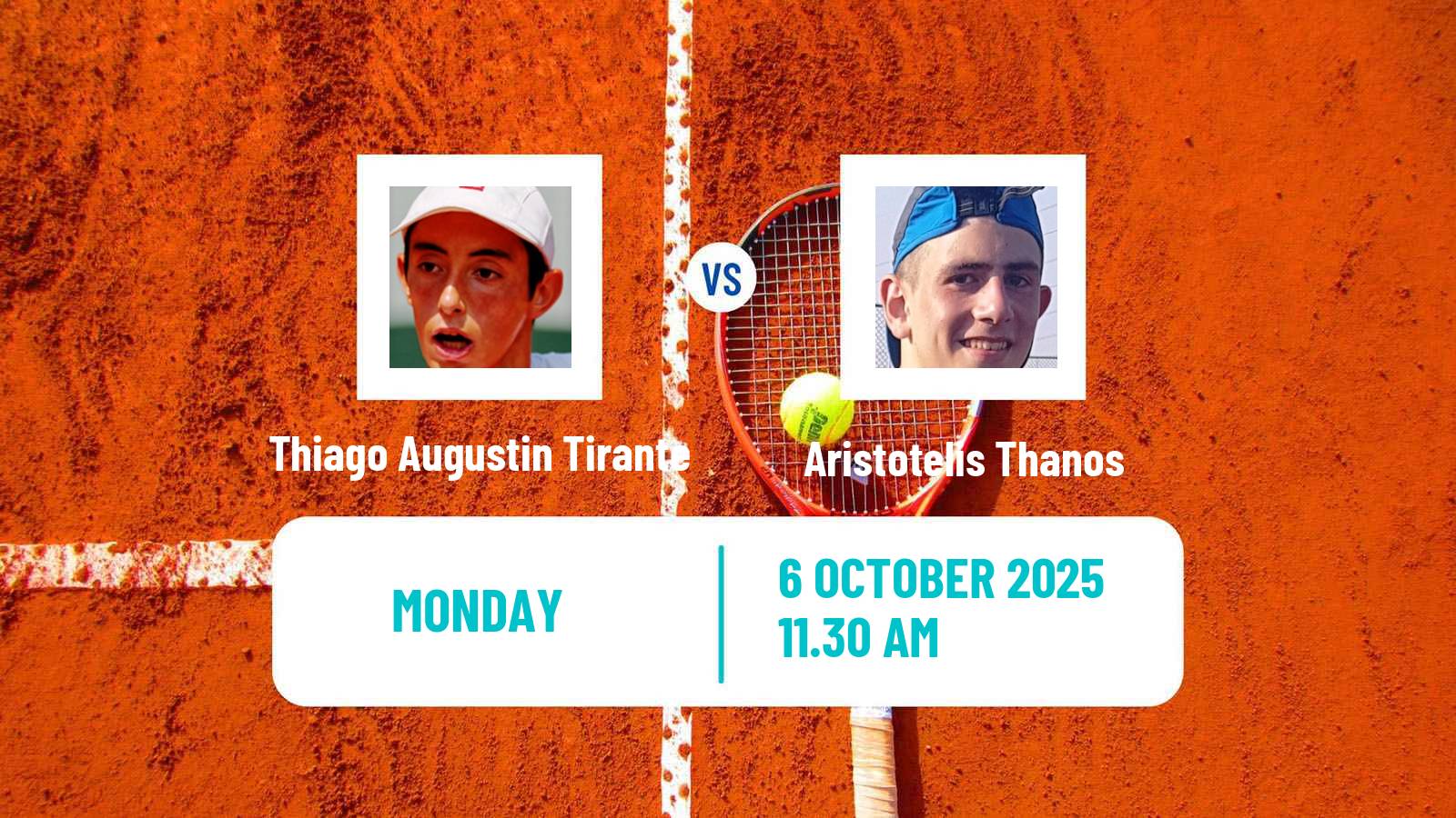 Tennis Cali Challenger Men Thiago Augustin Tirante - Aristotelis Thanos
