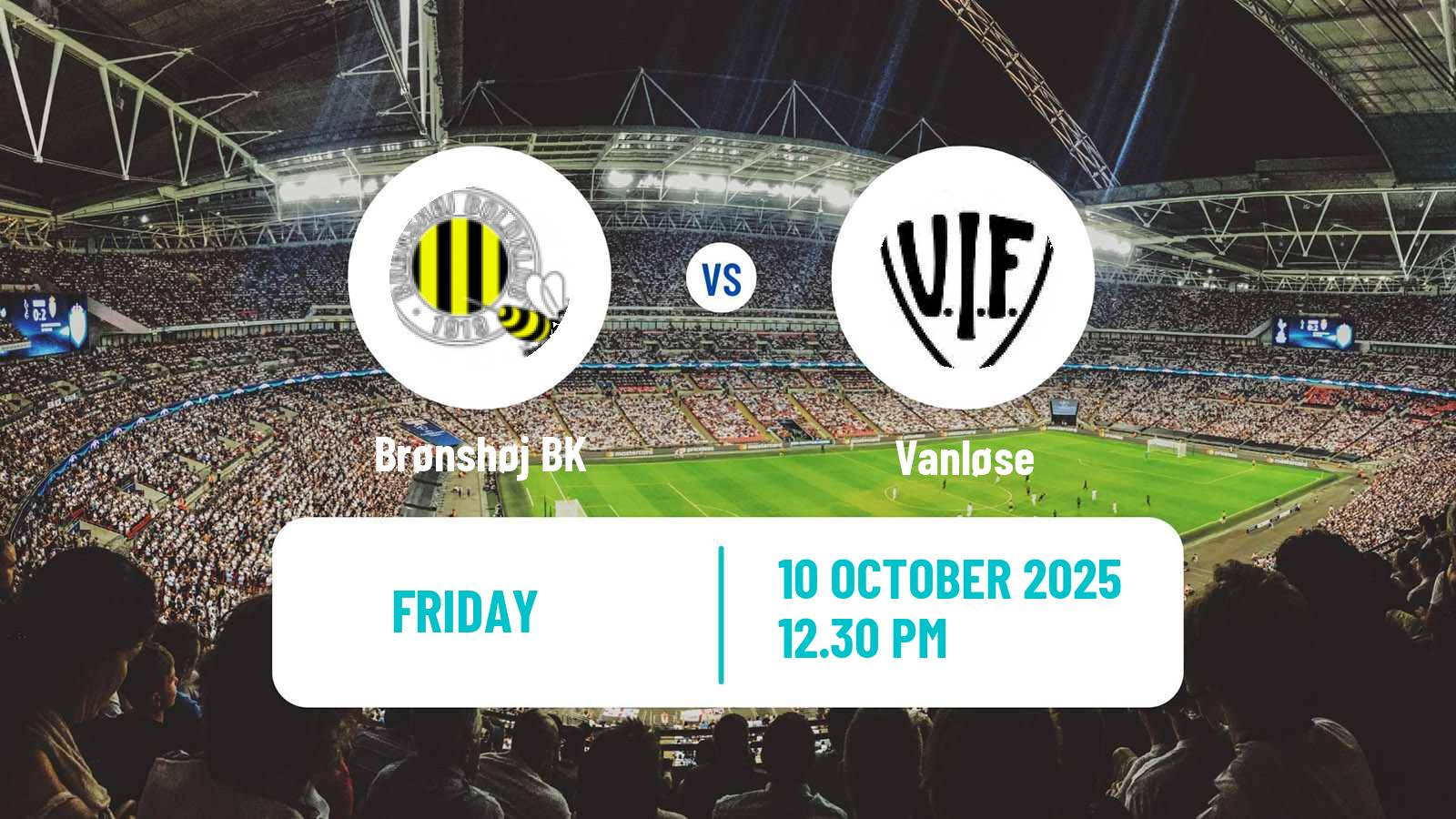 Soccer Danish 3 Division Brønshøj BK - Vanløse