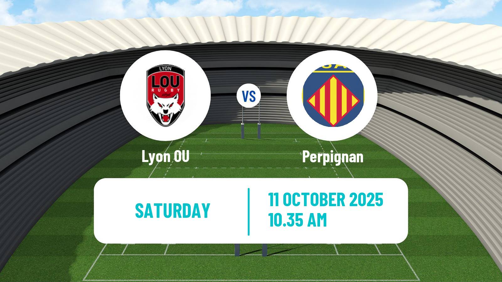 Rugby union French Top 14 Lyon - Perpignan