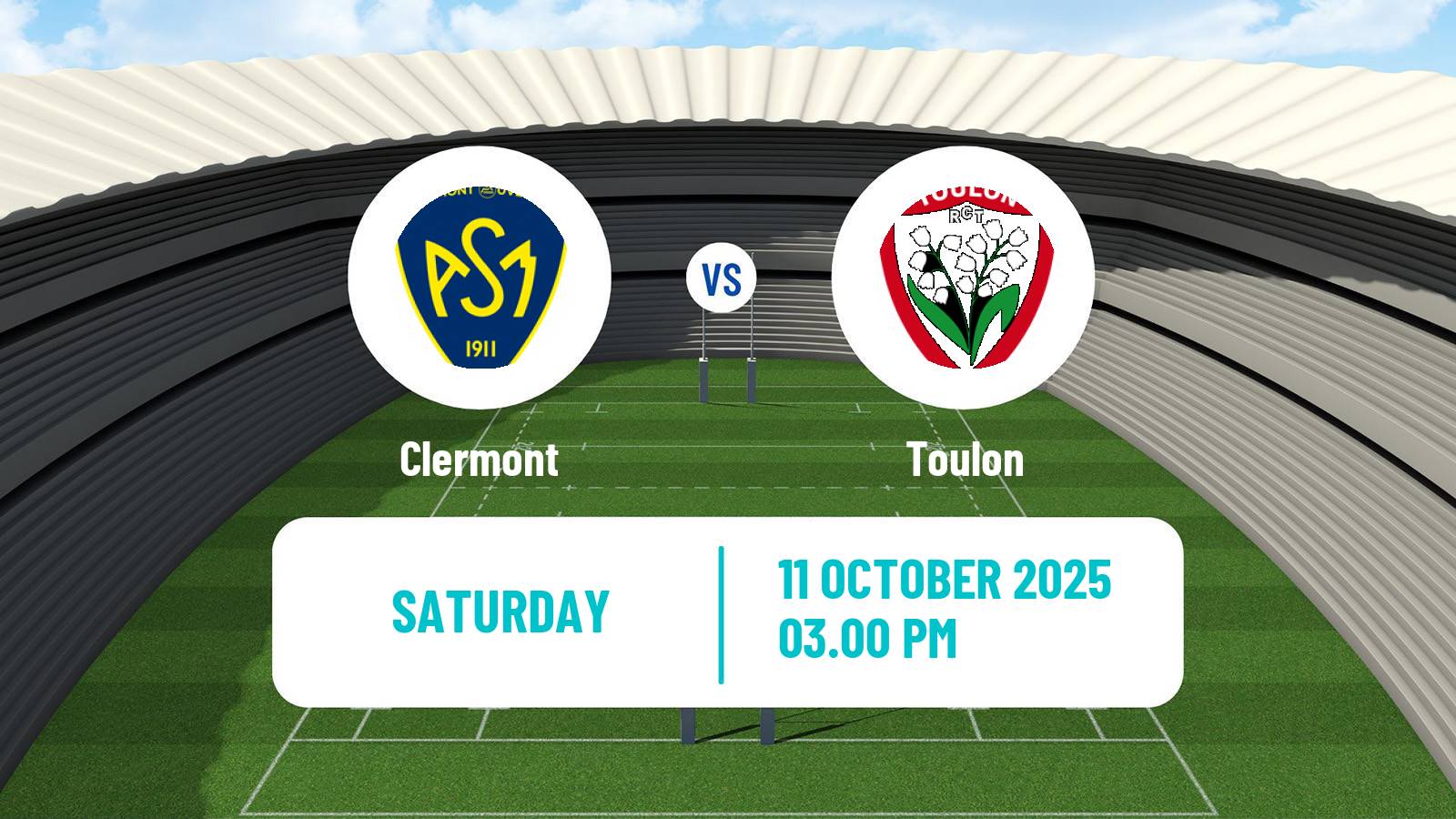 Rugby union French Top 14 Clermont - Toulon