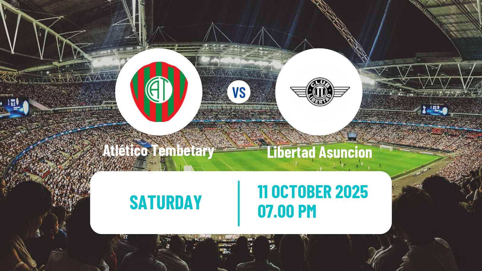Soccer Paraguayan Primera Division Atlético Tembetary - Libertad Asuncion