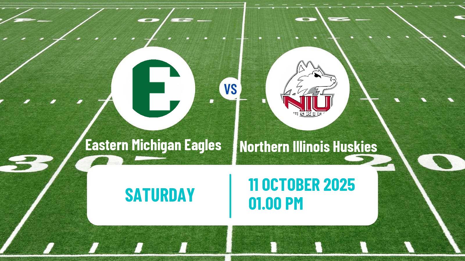 American football NCAA College Football Eastern Michigan Eagles - Northern Illinois Huskies