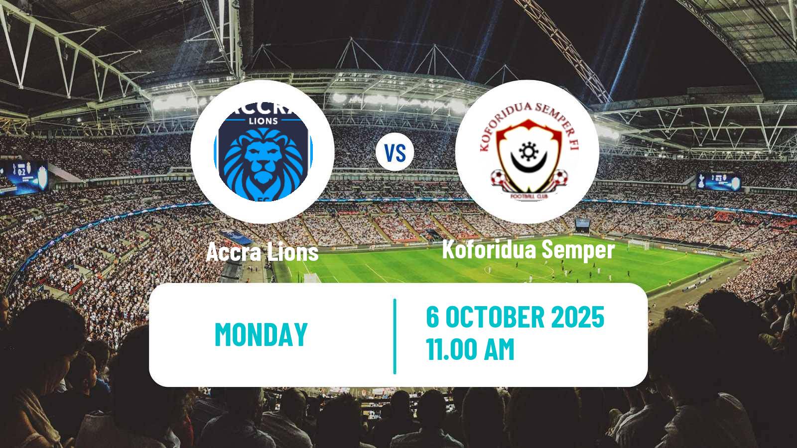Soccer Ghanaian Division One League Accra Lions - Koforidua Semper