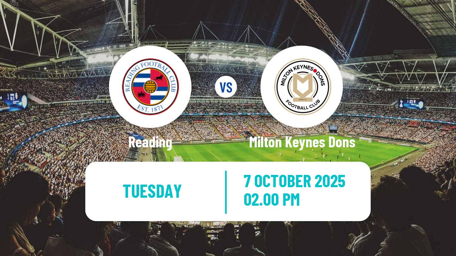 Soccer English EFL Trophy Reading - Milton Keynes Dons