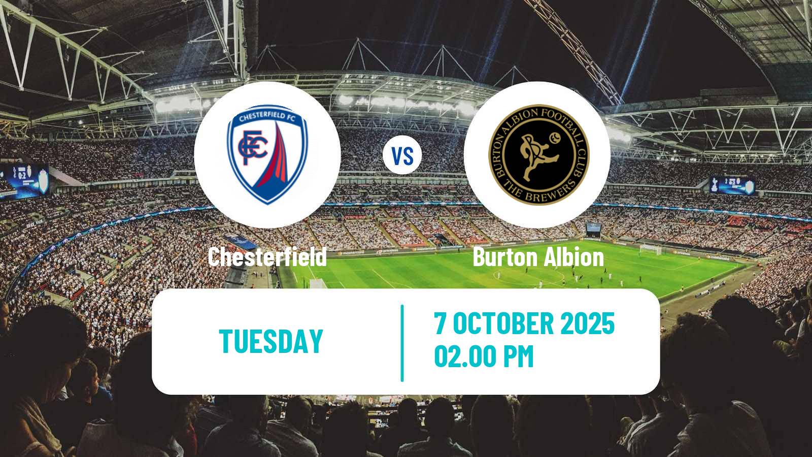 Soccer English EFL Trophy Chesterfield - Burton Albion