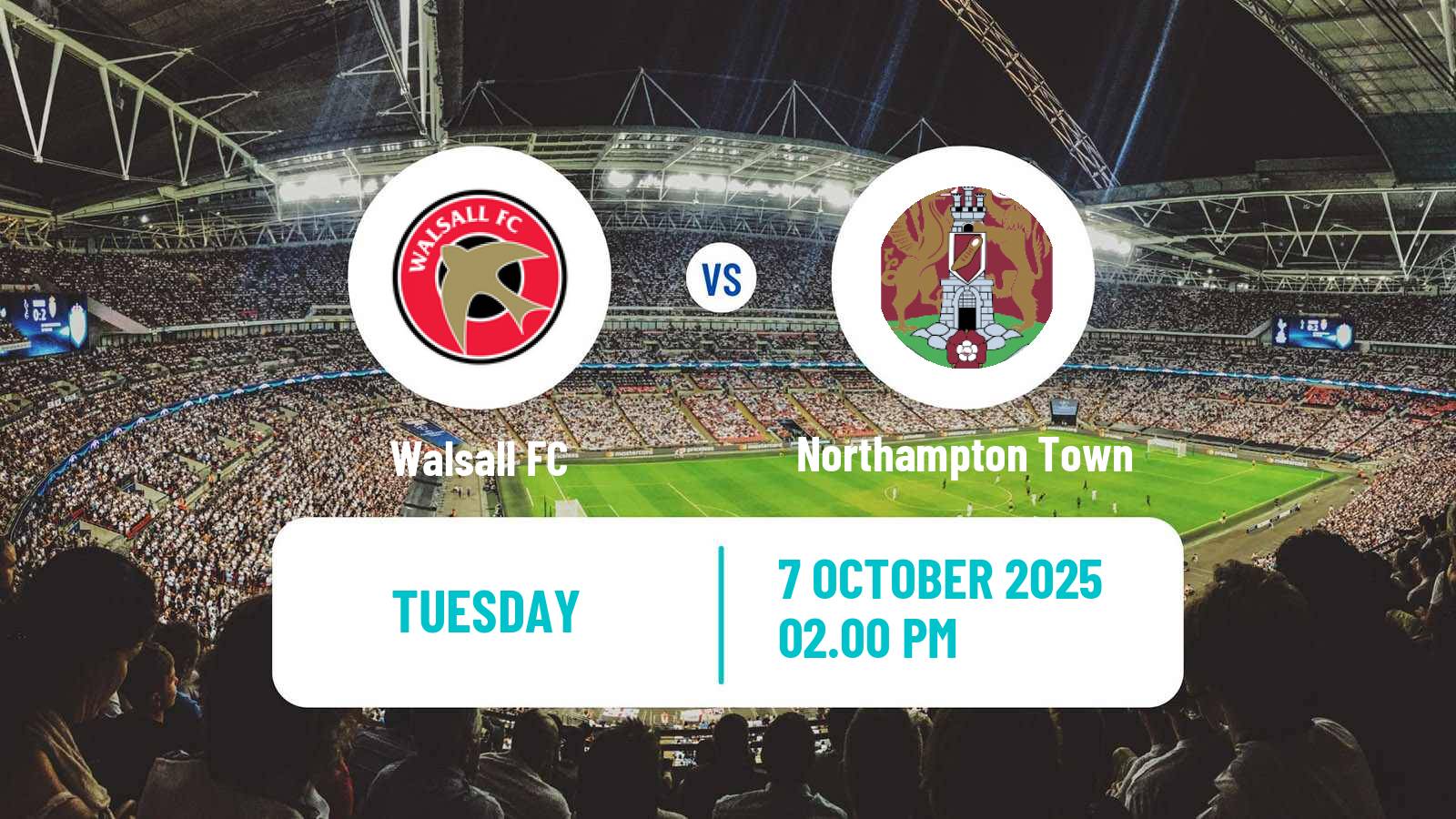 Soccer English EFL Trophy Walsall - Northampton Town