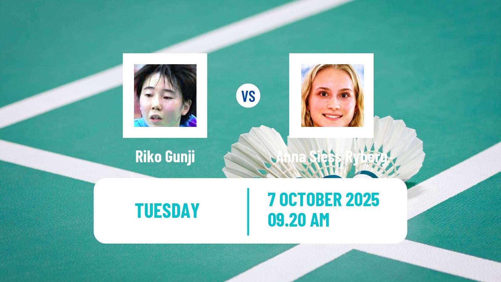 Badminton BWF World Tour Arctic Open Women Riko Gunji - Anna Siess Ryberg