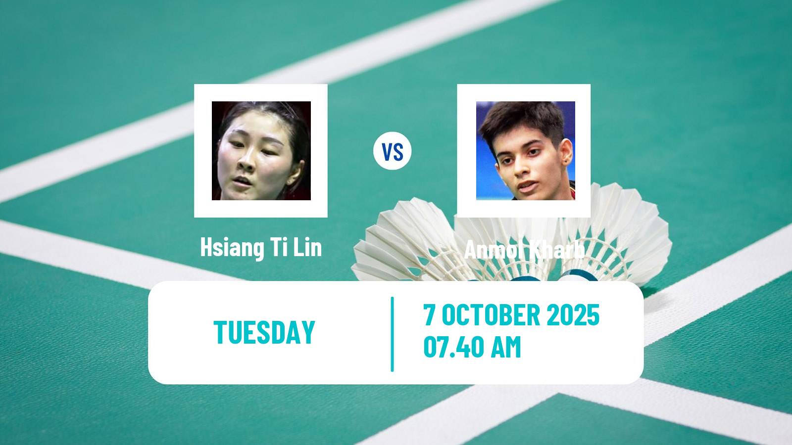 Badminton BWF World Tour Arctic Open Women Hsiang Ti Lin - Anmol Kharb