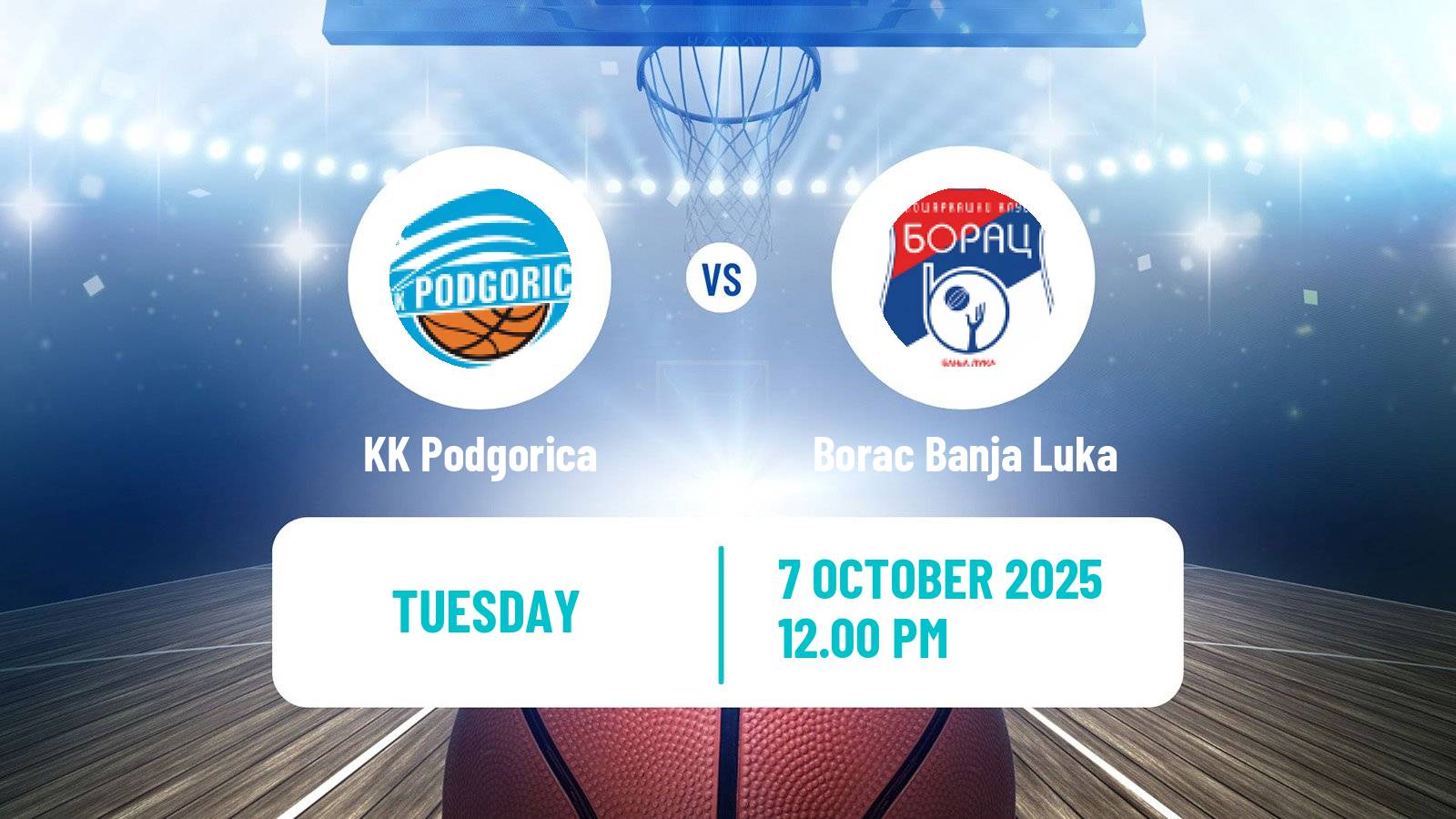 Basketball Adriatic League 2 Podgorica - Borac Banja Luka