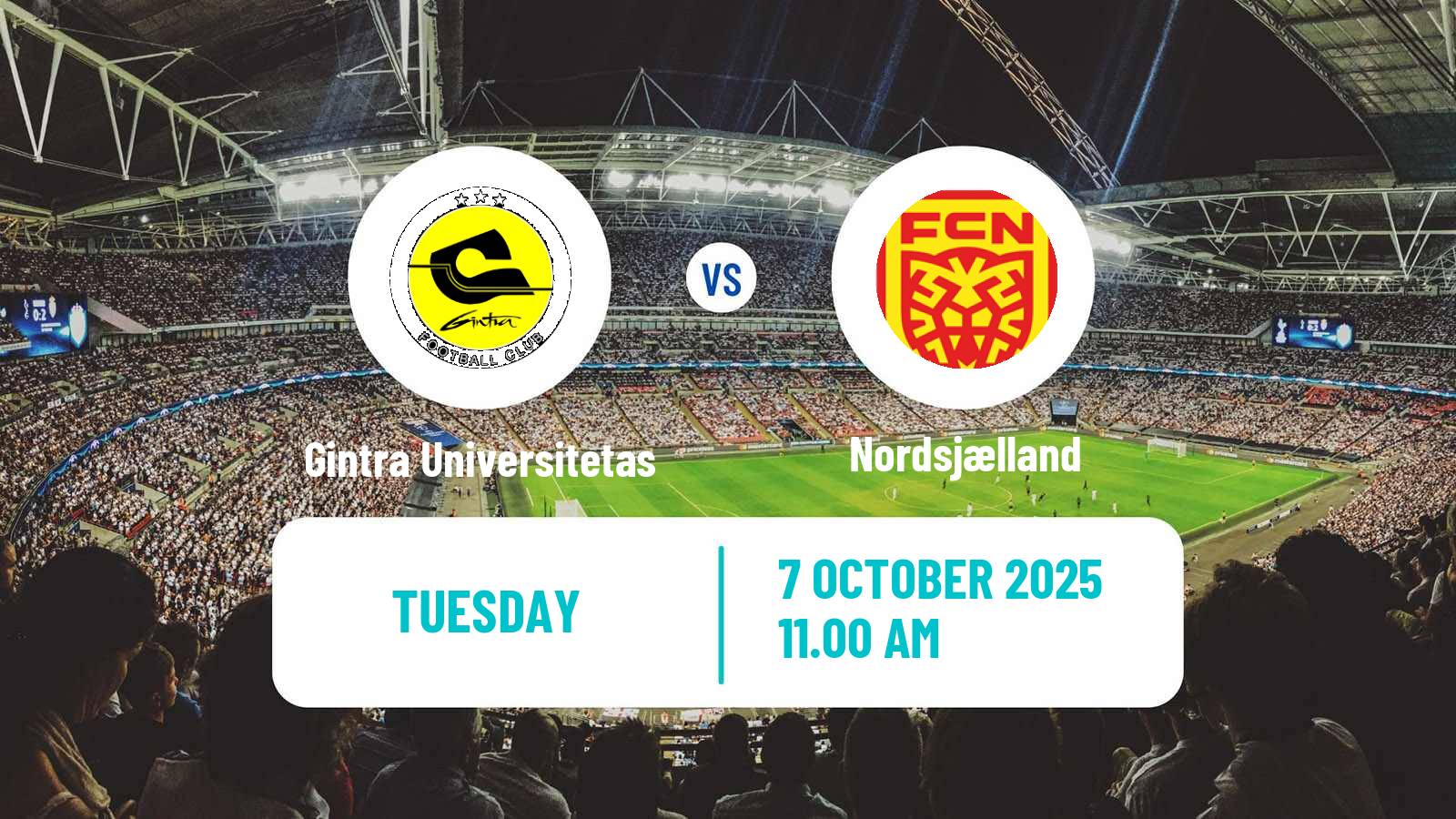Soccer UEFA Europa Cup Women Gintra Universitetas - Nordsjælland