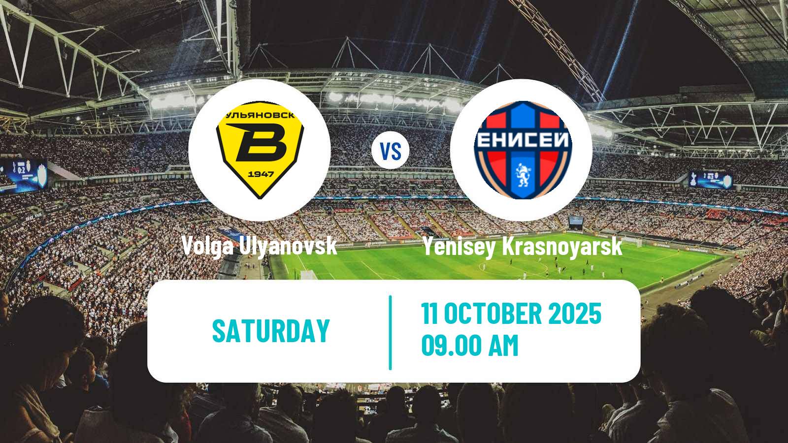 Soccer Russian FNL Volga Ulyanovsk - Yenisey Krasnoyarsk