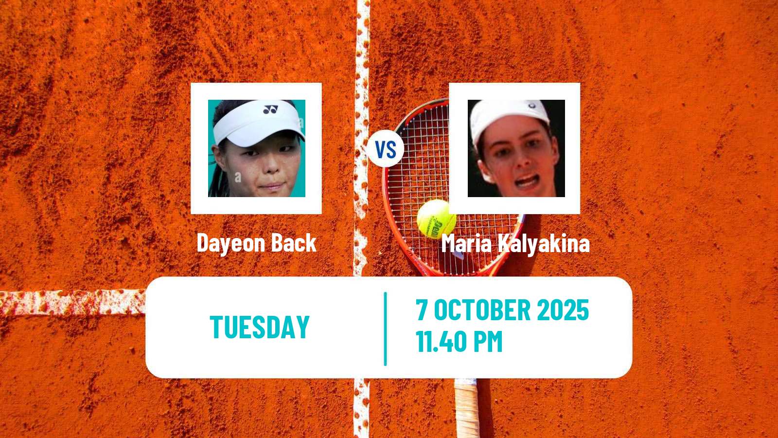 Tennis ITF W35 Kunshan Women Dayeon Back - Maria Kalyakina