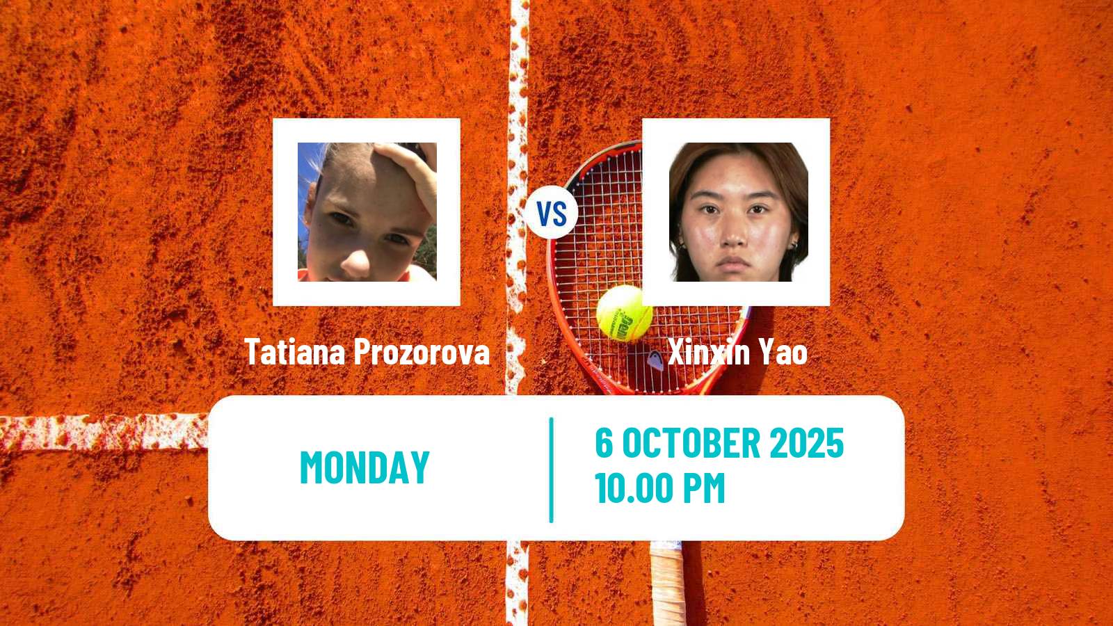 Tennis ITF W35 Kunshan Women Tatiana Prozorova - Xinxin Yao