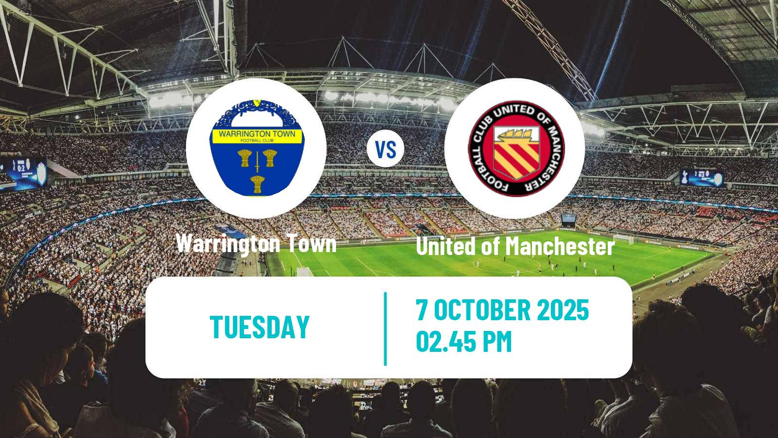 Soccer English NPL Premier Division Warrington Town - United of Manchester
