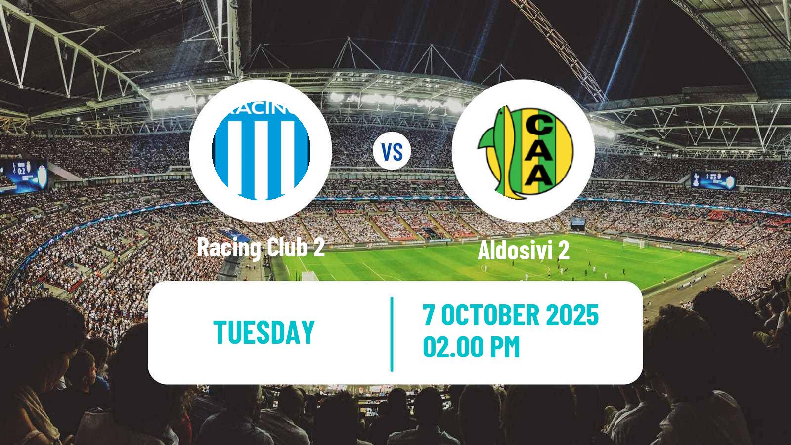 Soccer Argentinian Reserve League Racing Club 2 - Aldosivi 2
