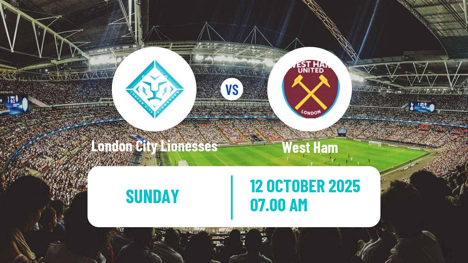 Soccer English WSL London City Lionesses - West Ham