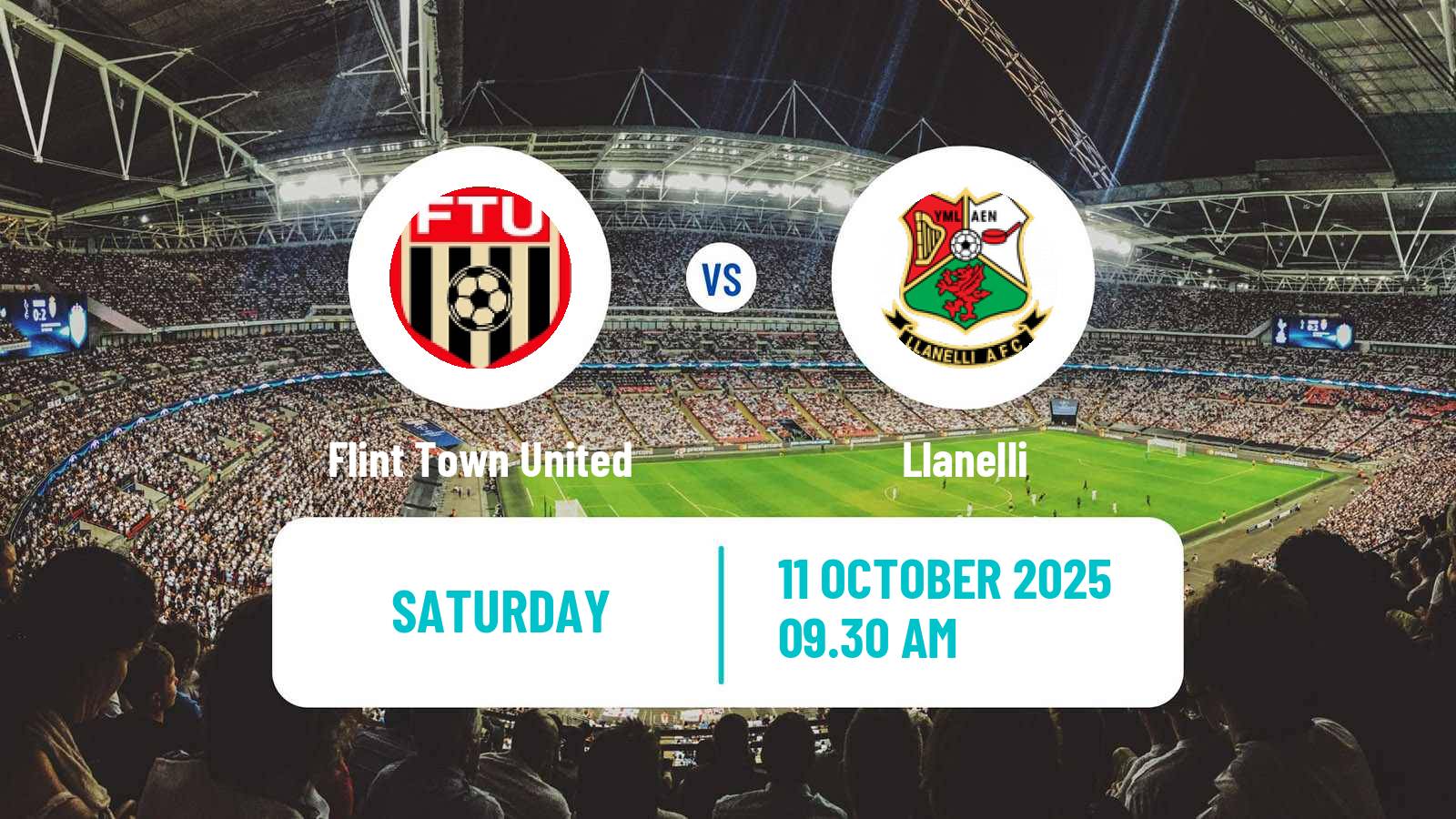 Soccer Welsh Cymru Premier Flint Town United - Llanelli